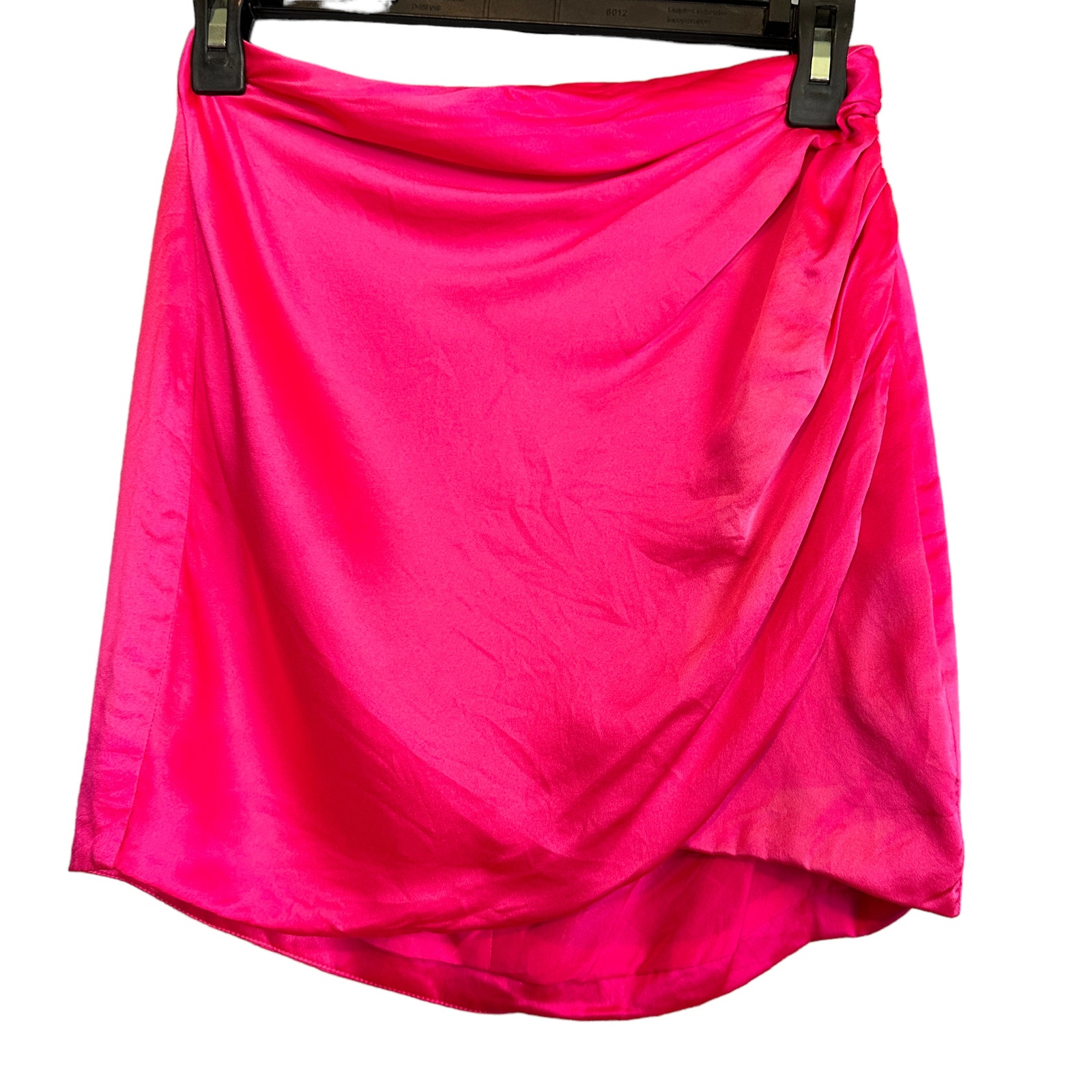 The Sei Barbie Pink Micro Mini Skirt Size 2 Silk Ruched Cocktail Designer $500 — image 5 of 8